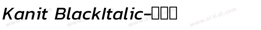 Kanit BlackItalic字体转换